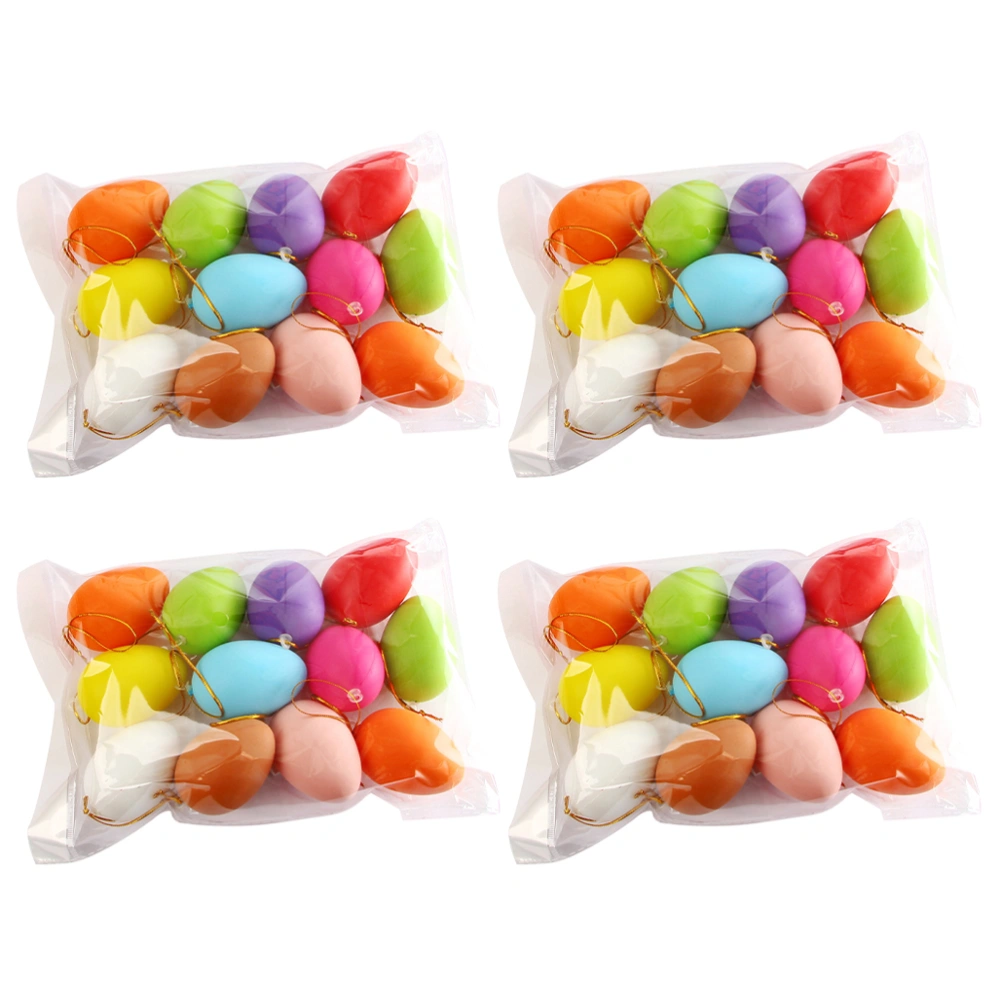 48Pcs Plastic Easter Eggs Imitation Eggs DIY Graffiti Eggs Easter Holiday Decor