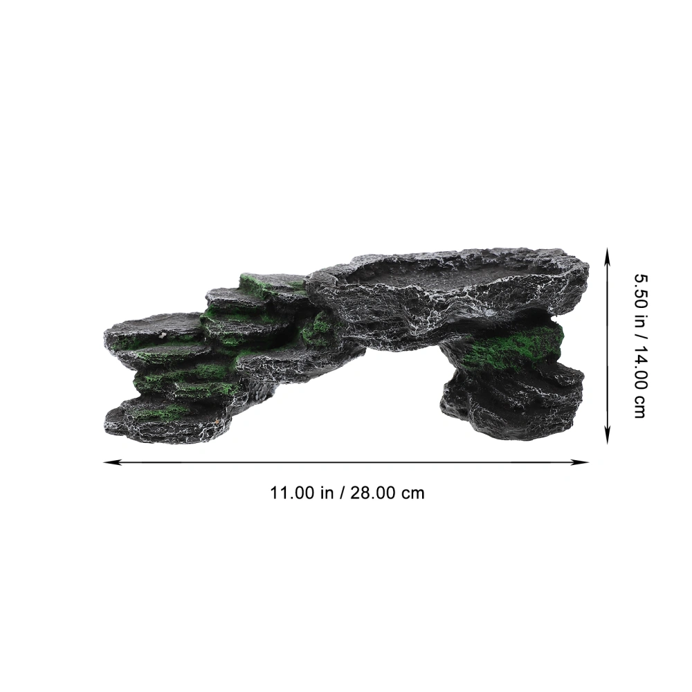 Basking Platform for Turtle Resin Tortoise Habitat Reptile Hiding Cave Resin Basking Platform