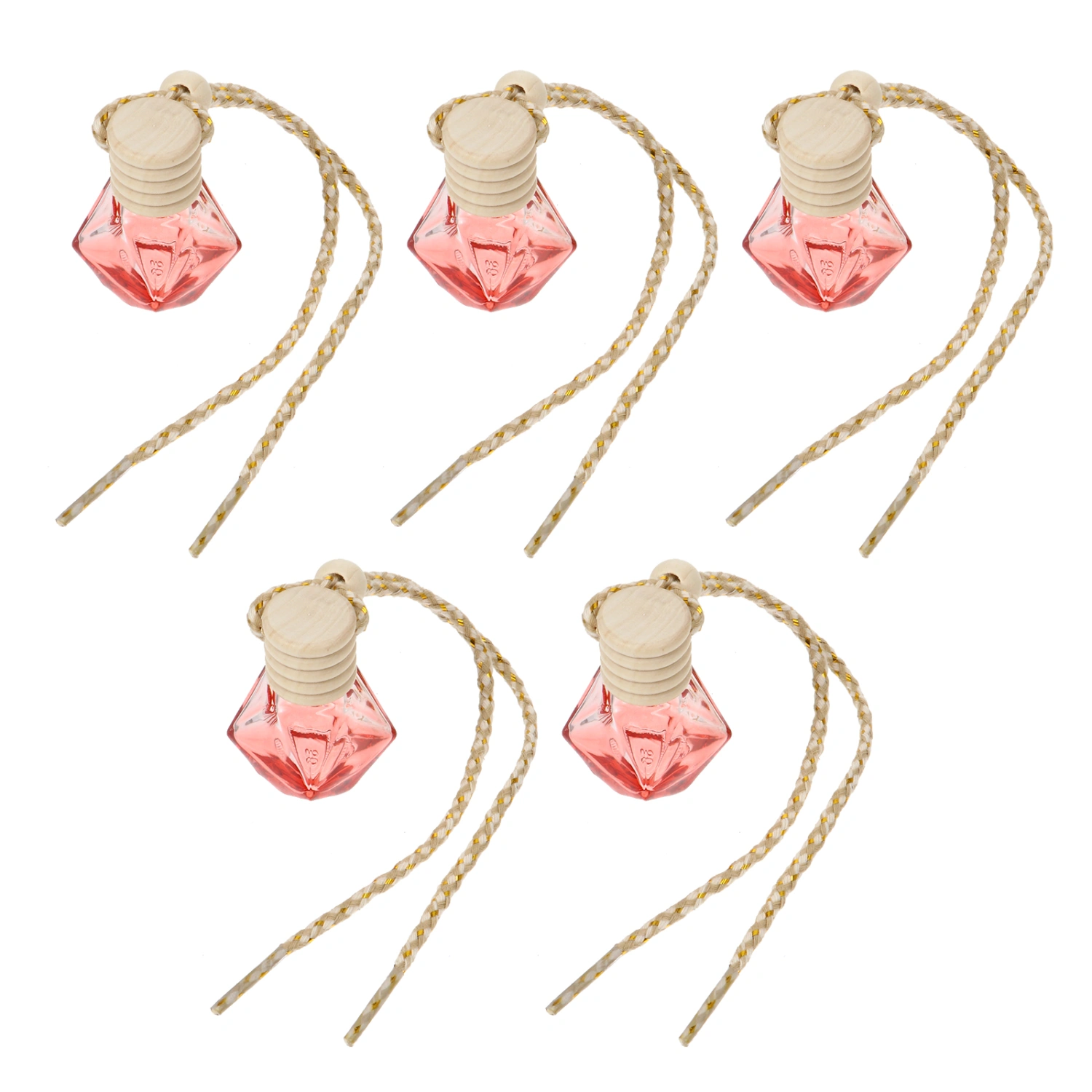 5Pcs 8ml Car Hanging Perfume Aromatherapy Bottle Diffuser Essential Oil Diffuser