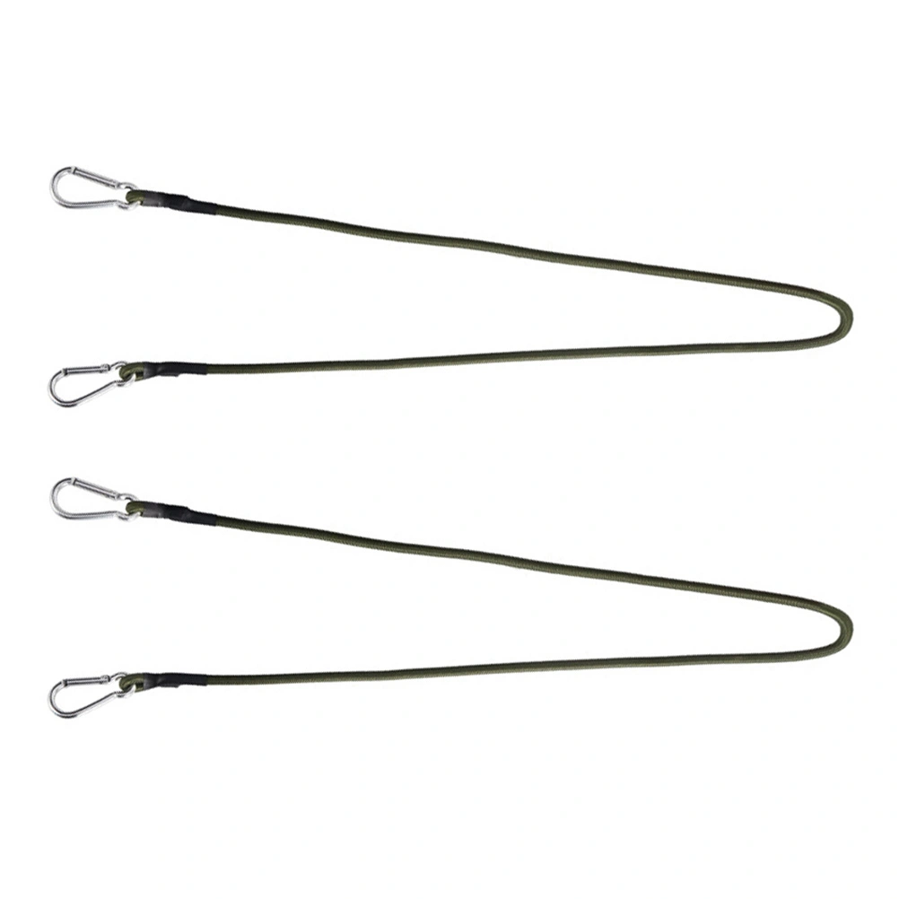 2PCS D Ring Bungee Cords Multi-functional Outdoor Bungee Rope with Hooks
