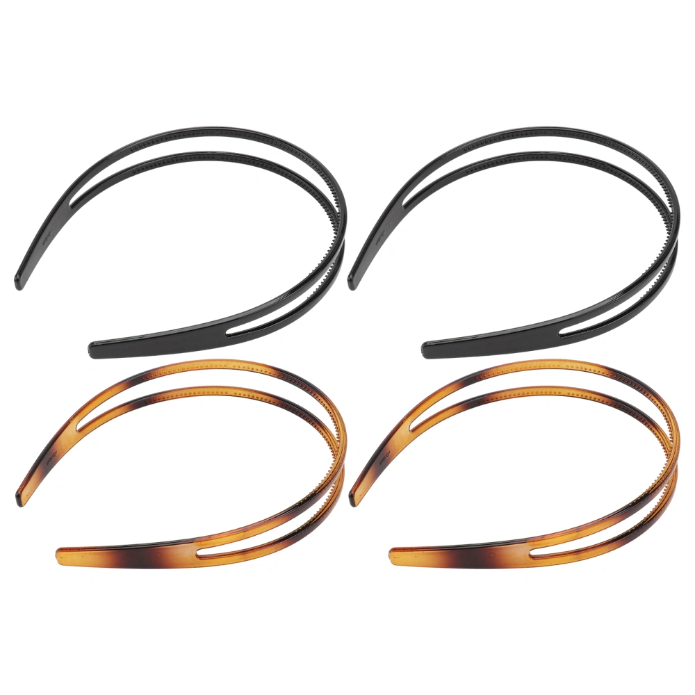 4pcs Anti-slip Hair Hoops Toothed Hair Bands All-match Head Hoops Hair Decoration for Women Girls