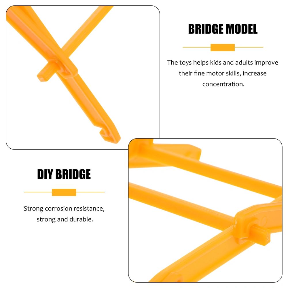 2 Sets of Bridge Model Creative DIY Technology Small Production (Yellow)