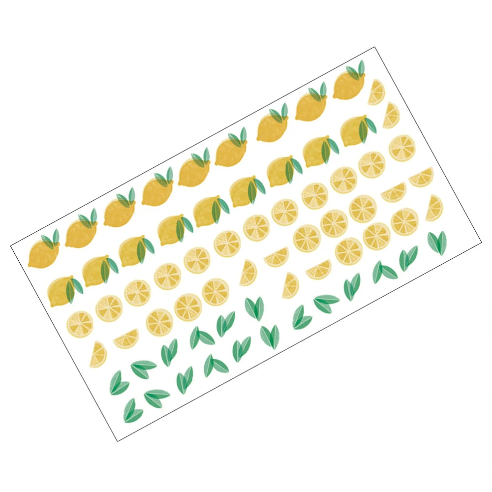 1PC Summer Yellow Lemon Wall Sticker Self-adhesive Sticker Decor Hawaii Decal