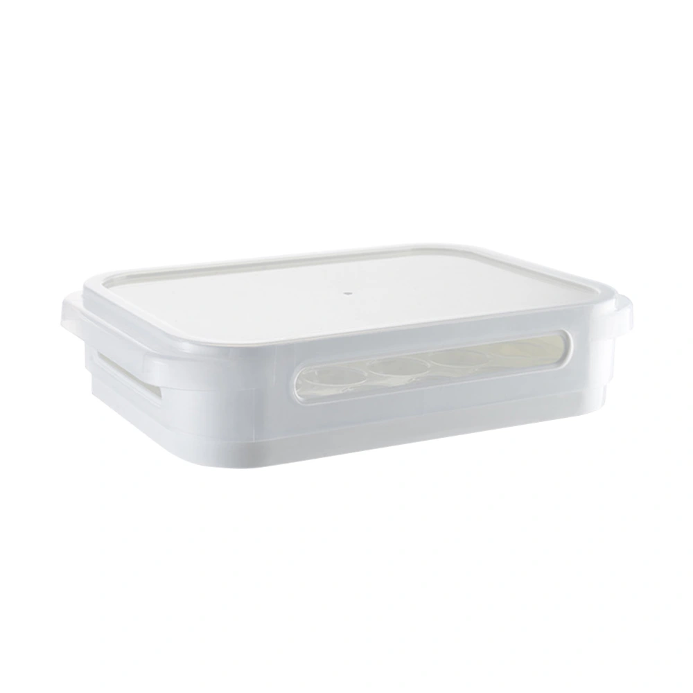 24 Grids Single Layer Egg Shockproof Holder Container Storage Box Tray for Refrigerator (White)