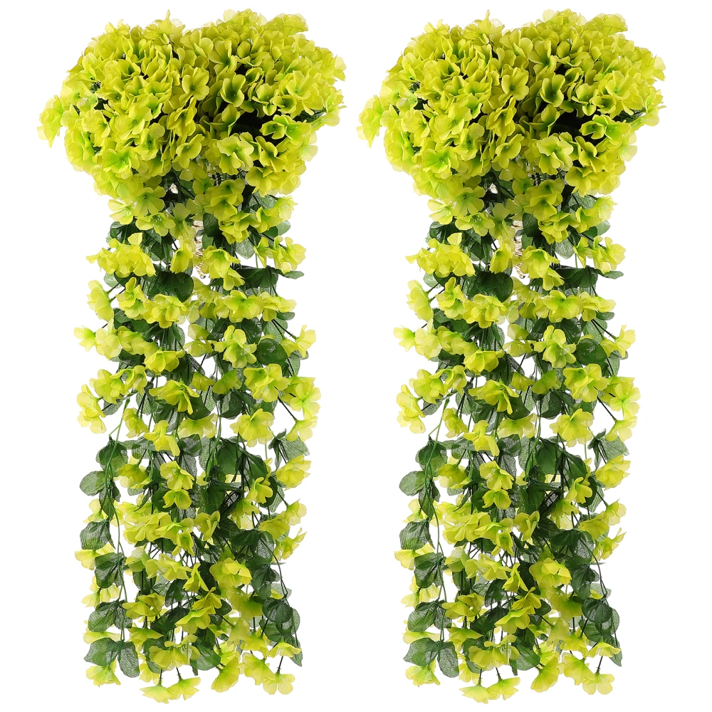 2pcs Beautiful Simulation Violet Flowers Artificial Hanging Faux Flowers