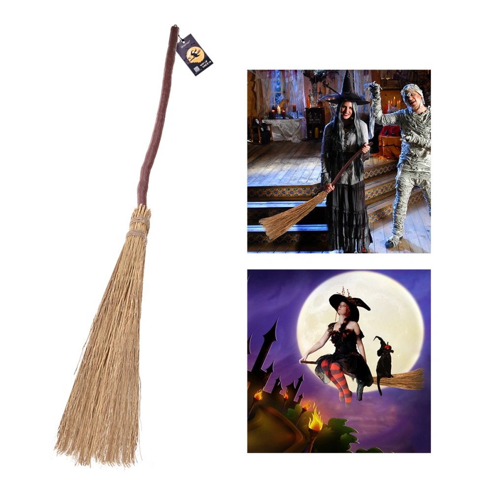 UNOMOR Witch Broom Witch Accessory Creeping Weed Broom for Halloween Costume Party