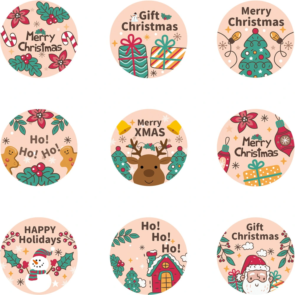 1 Set Christmas Stickers Christmas Gift Label Stickers Cake Baking Stickers Sealing Stickers for Envelopes