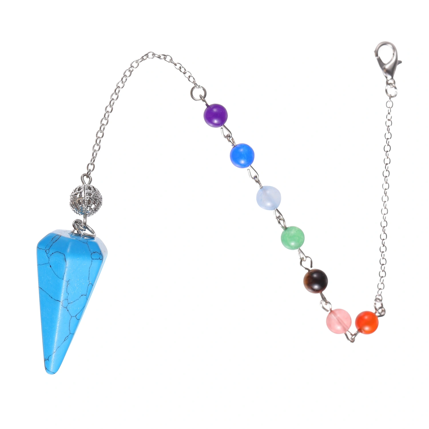 Healing Pendulum Crystal Pendant Amulet Crystal Meditation Hexagonal Pendulum