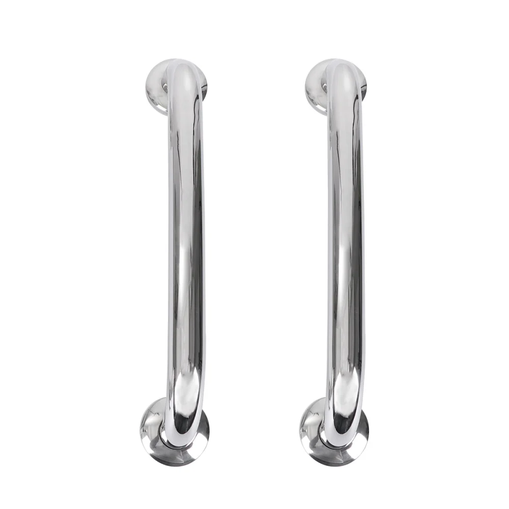 2pcs Old People Toilet Bathroom Bathtub Handrail Safety Grab Bar Stainless Steel Handles Armrest Safety Hand Rail Support Assist Bath Handles