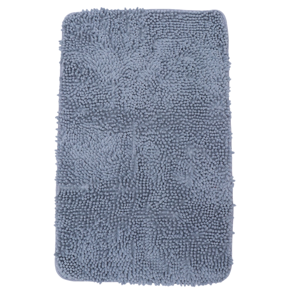 2pcs Chenille Floor Mats Closestool Floor Mats Simple Durable Floor Mats for Home (Silver Gray 50x60cm, 50x80cm)