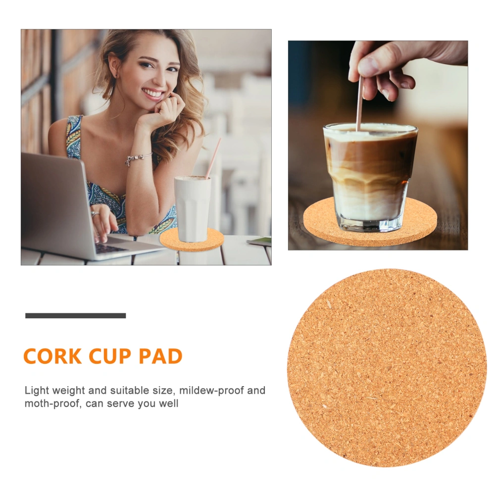 12pcs Practical Cork Coasters Simple Cork Cup Pads Classical Water Cup Pads