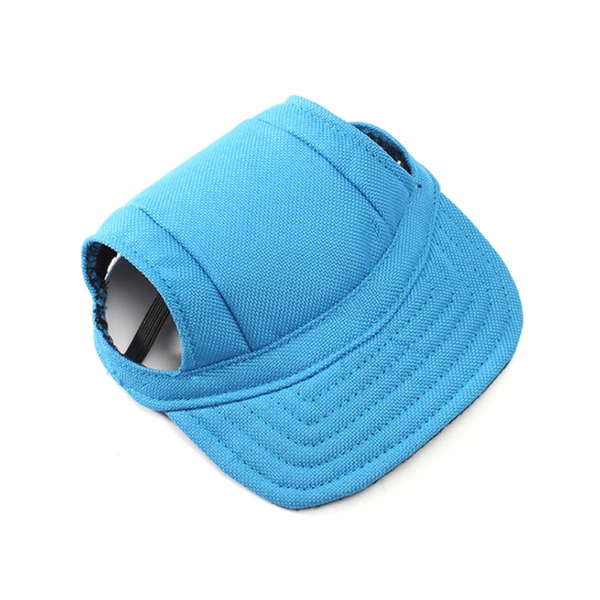 Pet Dog Oxford Fabric Hat Sports Baseball with Ear Holes for Small Dogs - Size M (Blue)