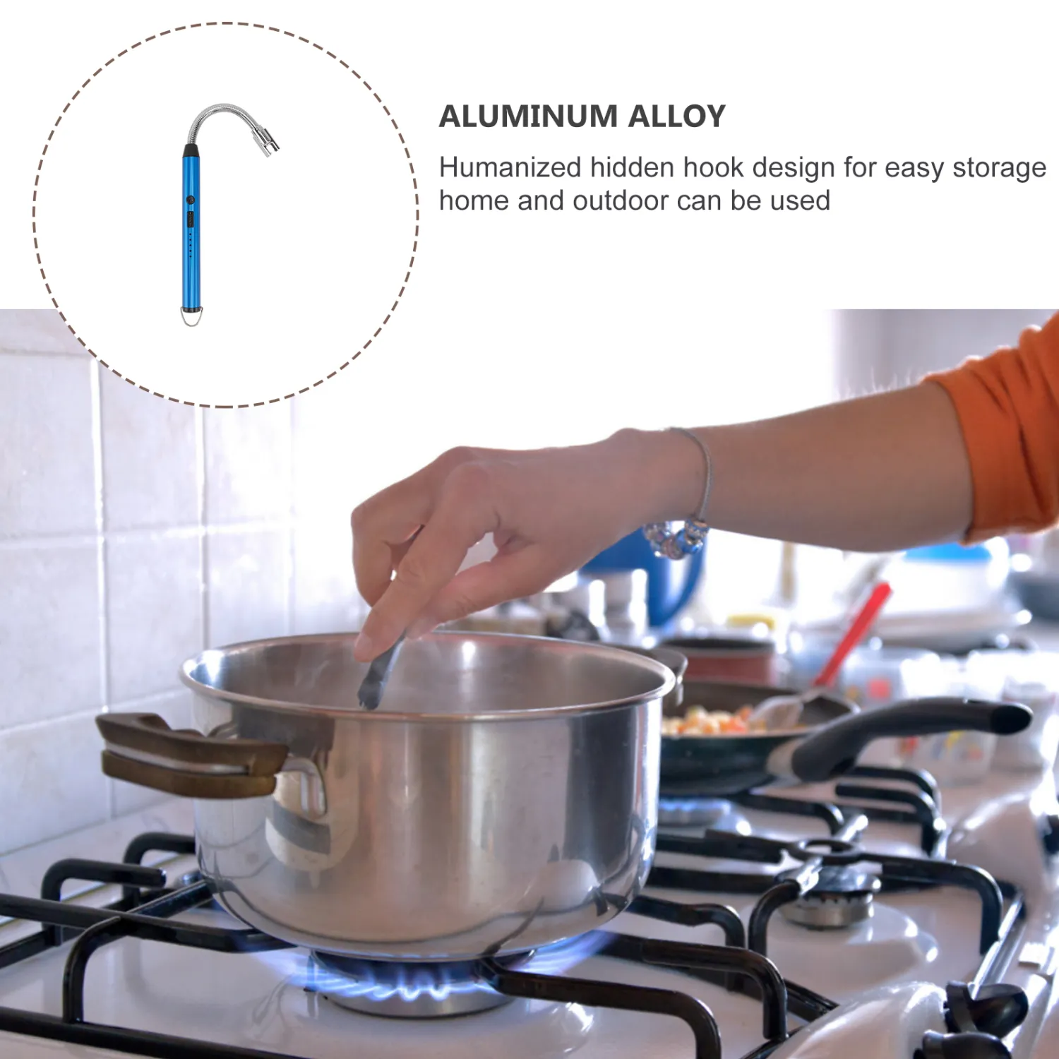 1PC Gas Cooker Kitchen Charging Igniter 360° Rotating Pulse Lighter Home Lighter