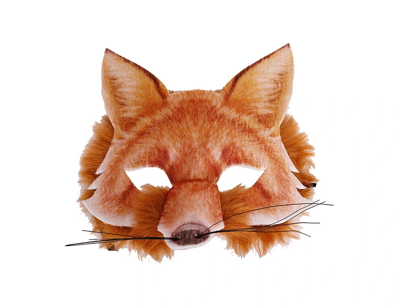 Decorative Fox Half Mask Plastic Halloween Fox Mask Delicate Masquerade Party Mask