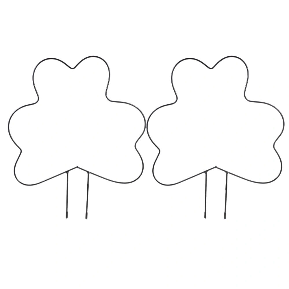 2 Pcs Flower Shape Plants Climbing Frame Stainless Steel Flower Plant Support Rack