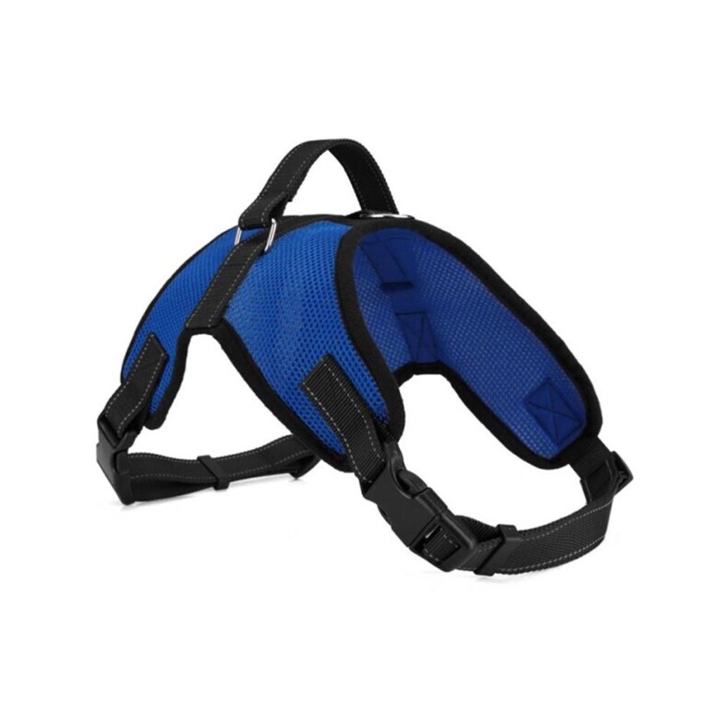 Saddle Style Mesh Dog Harness for Medium / Large Dog - Size XL (Blue)