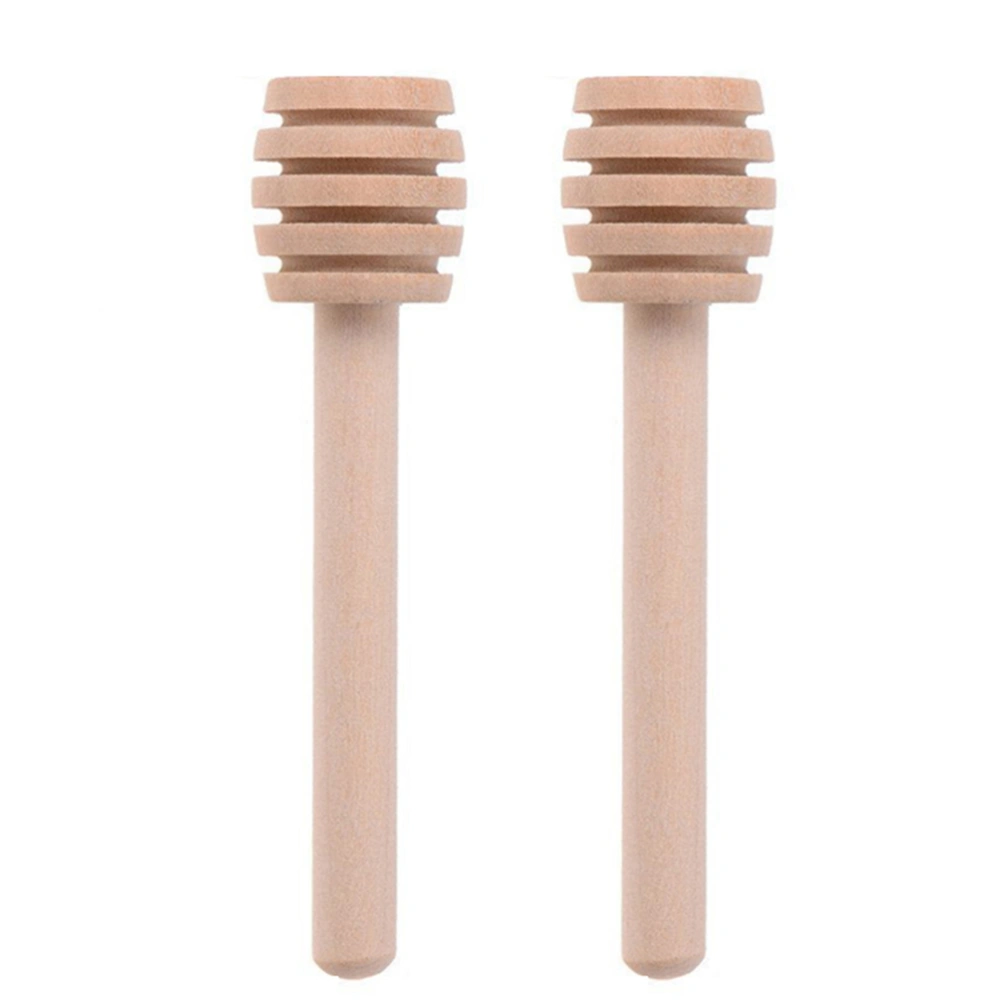 20pcs 8cm Long Mini Wooden Honey Stick Honey Dippers Honey Spoon Stick for Honey Jar