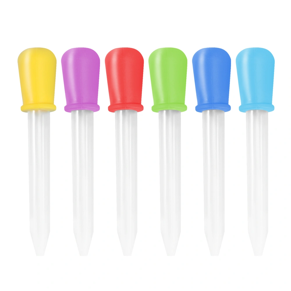 6 Pcs Droppers Silicone and Plastic for Silicone Mold Pipette Dropper School Home Supplies Multicolor