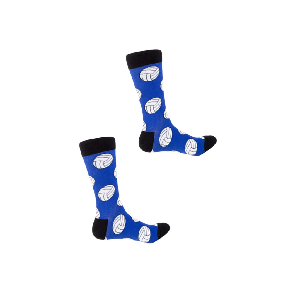 Autumn Winter Socks Creative Ball Pattern Series Stocking Cold Protection Socks Casual Warm Socks for Men Male (Volleyball Pattern)