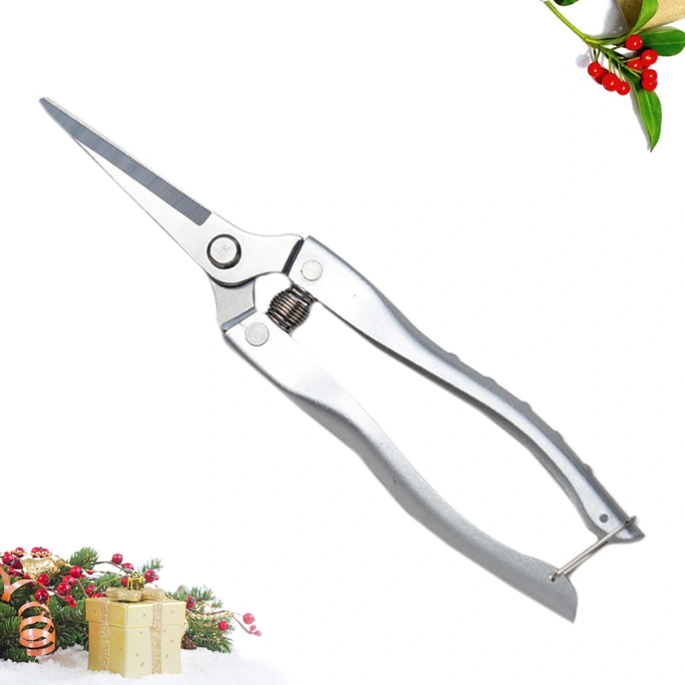 Stainless Steel Fruit Tree Pruning Shears Gardening Branch Scissors for Cutting Use (Silver)