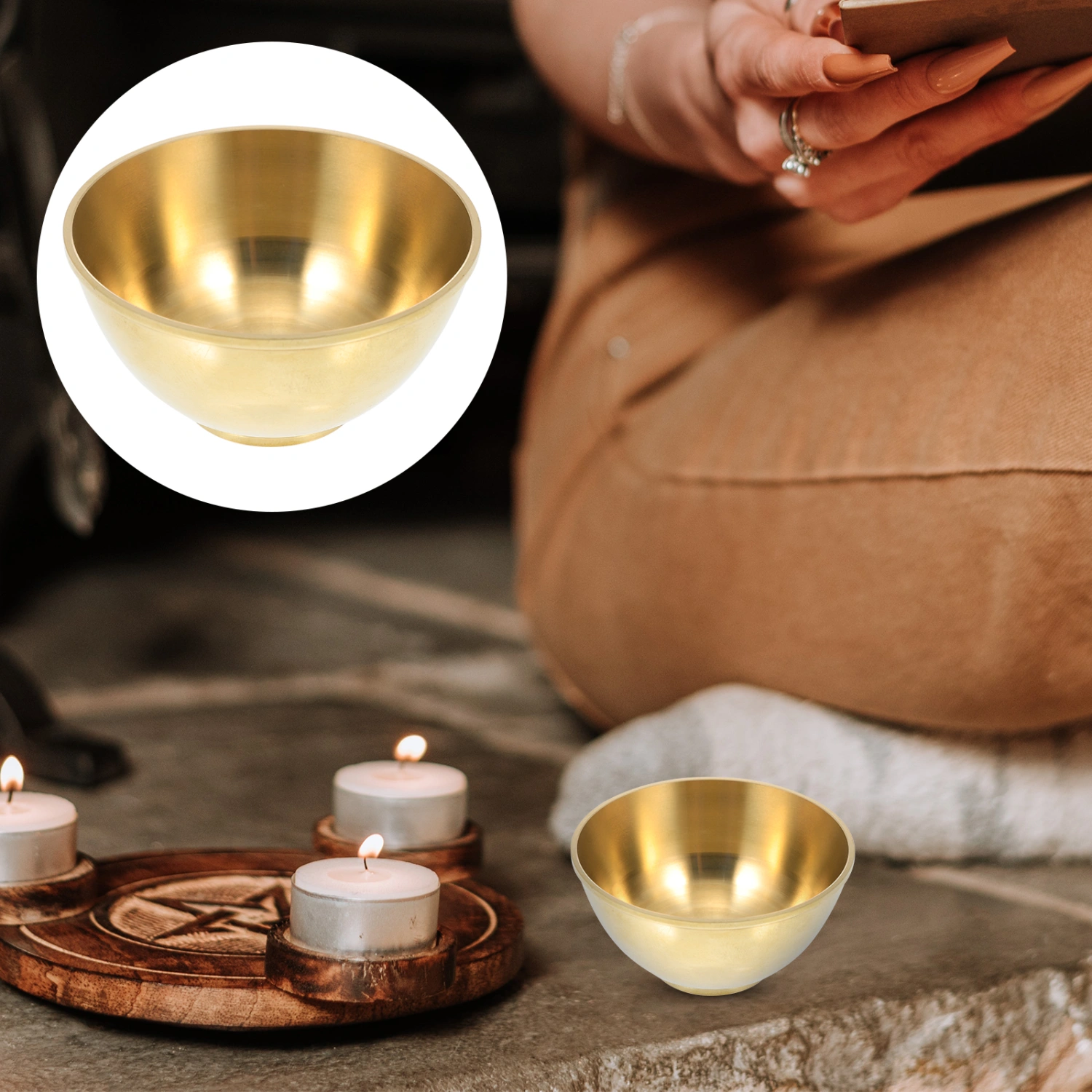 Decorative Copper Bowl Water Offering Bowl Buddhist Sacrifice Bowl Buddhism Supply