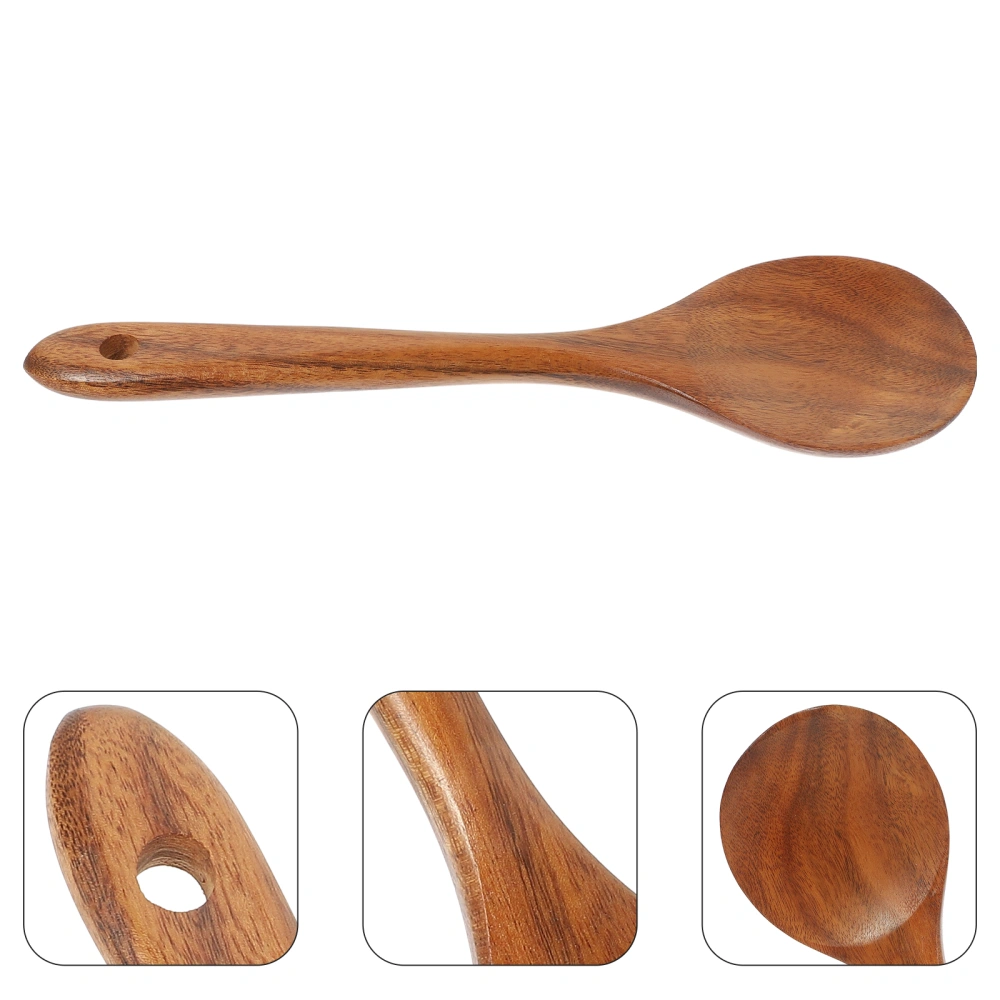 Soup Spoon Wooden Salad Spoon Seasoning Stirring Spoon Kitchen Soup Spoon Food Ladle