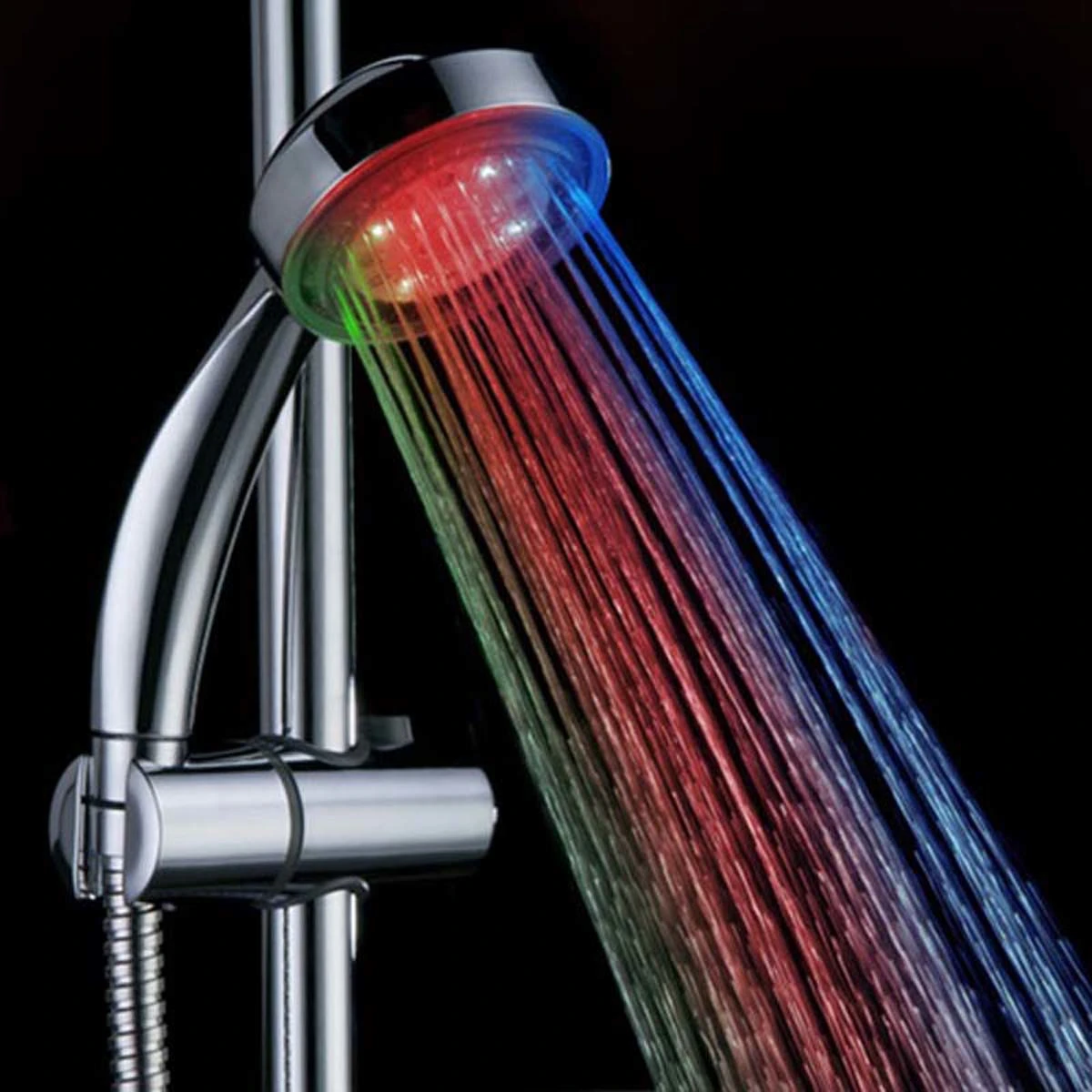 Novelty Round Shaped Multi-color Changing LED Light Water Shower Head Shower Faucet Nozzle