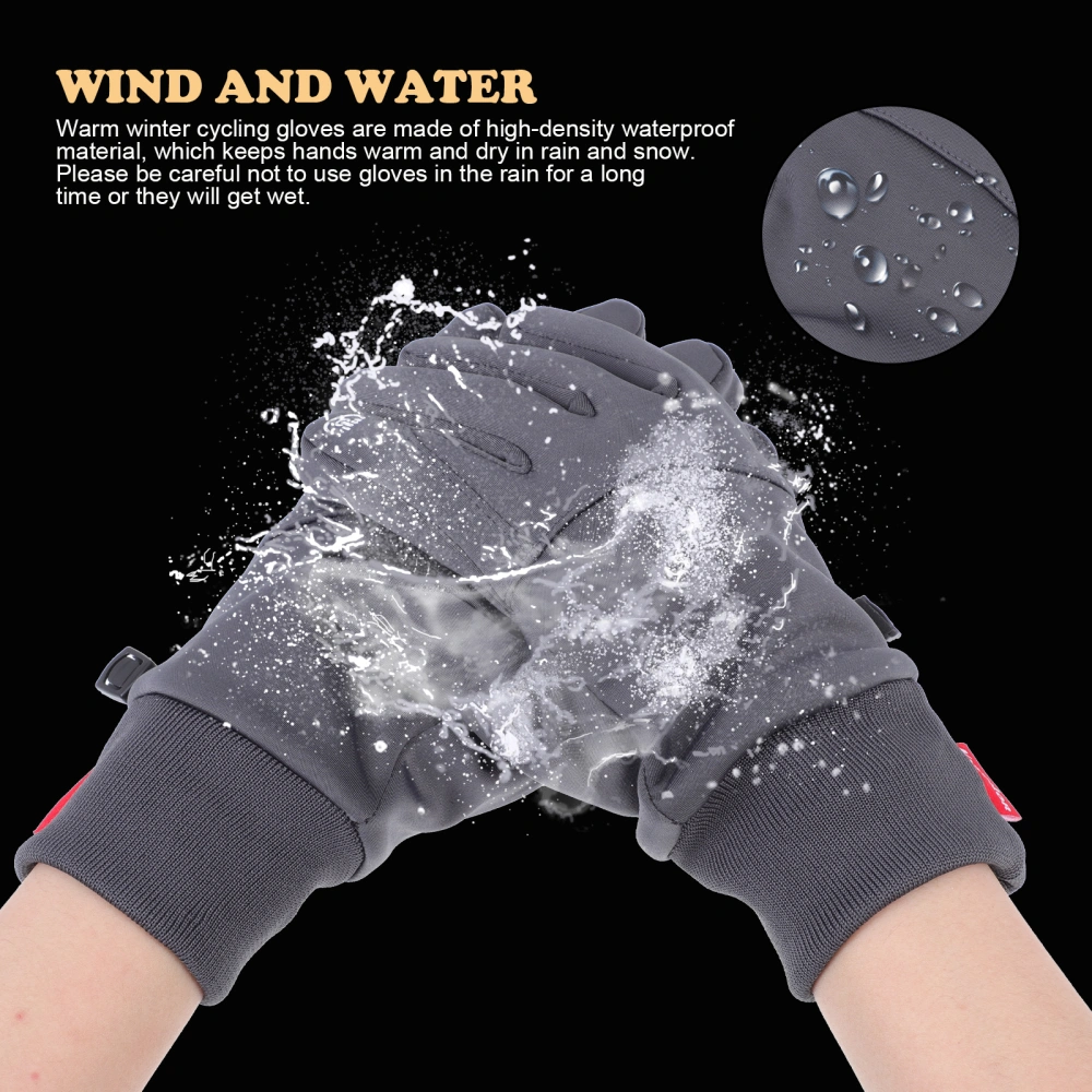 1 Pair Wind-proof Gloves Warm Hand Gloves Thicken Fluffy Gloves Unisex Gloves