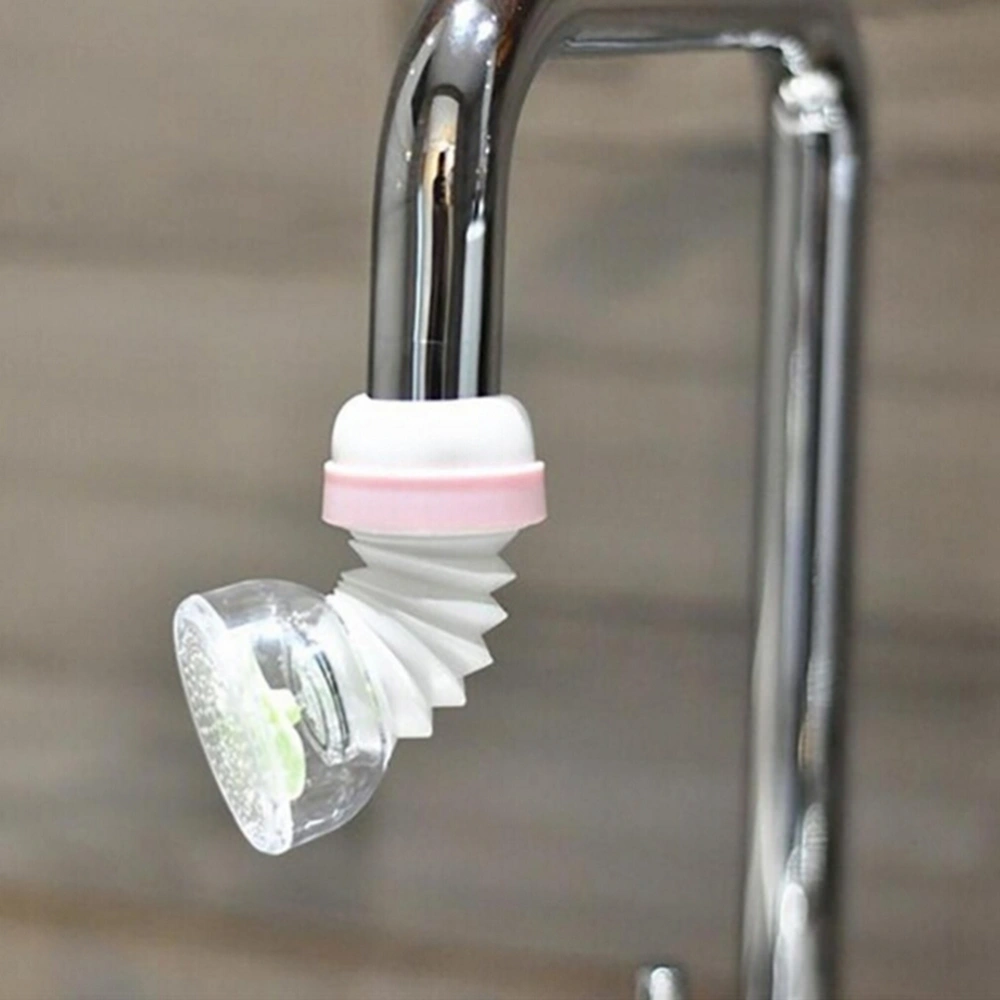 Adjustable Water Saving Tap Swivel Faucet Sprayer Water Tap Filter Head Kitchen Accessory(Pink)