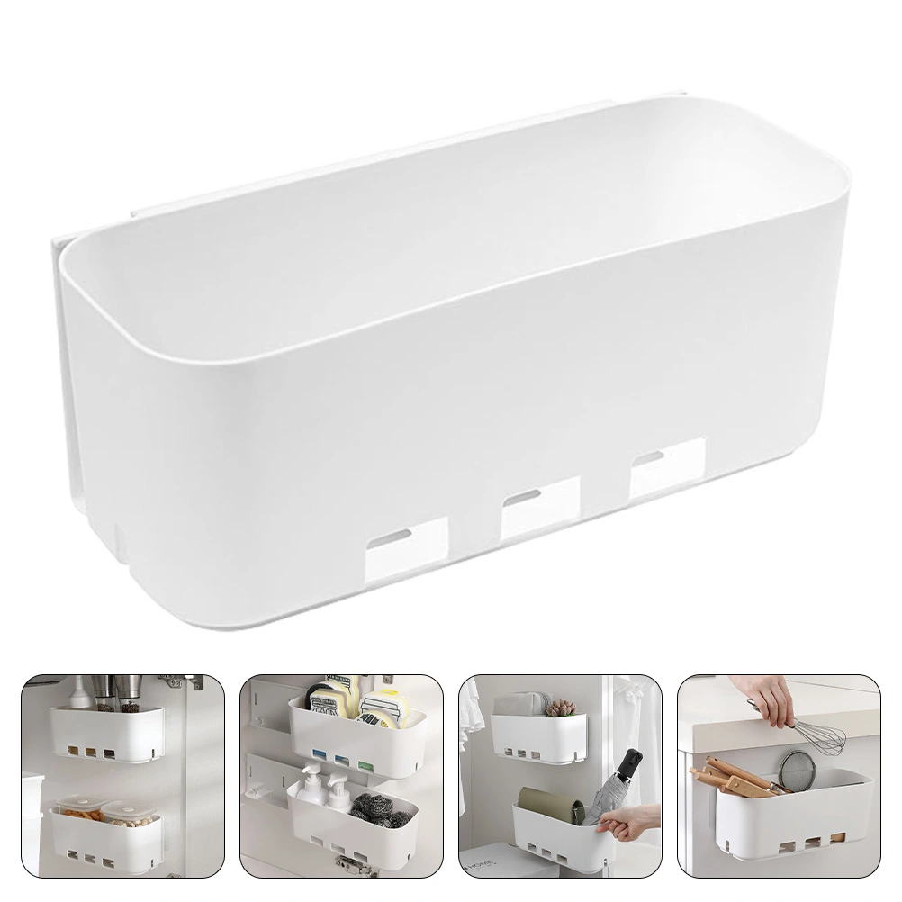 1 Set Wall-mounted Cabinet Drawer Type Storage Box Punch Free Box Storage Basket