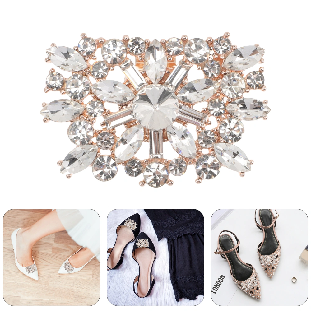 2pcs Bridal Shoe Clips Rhinestone Shoe Decoration Charms Party Wedding Shoe Clips