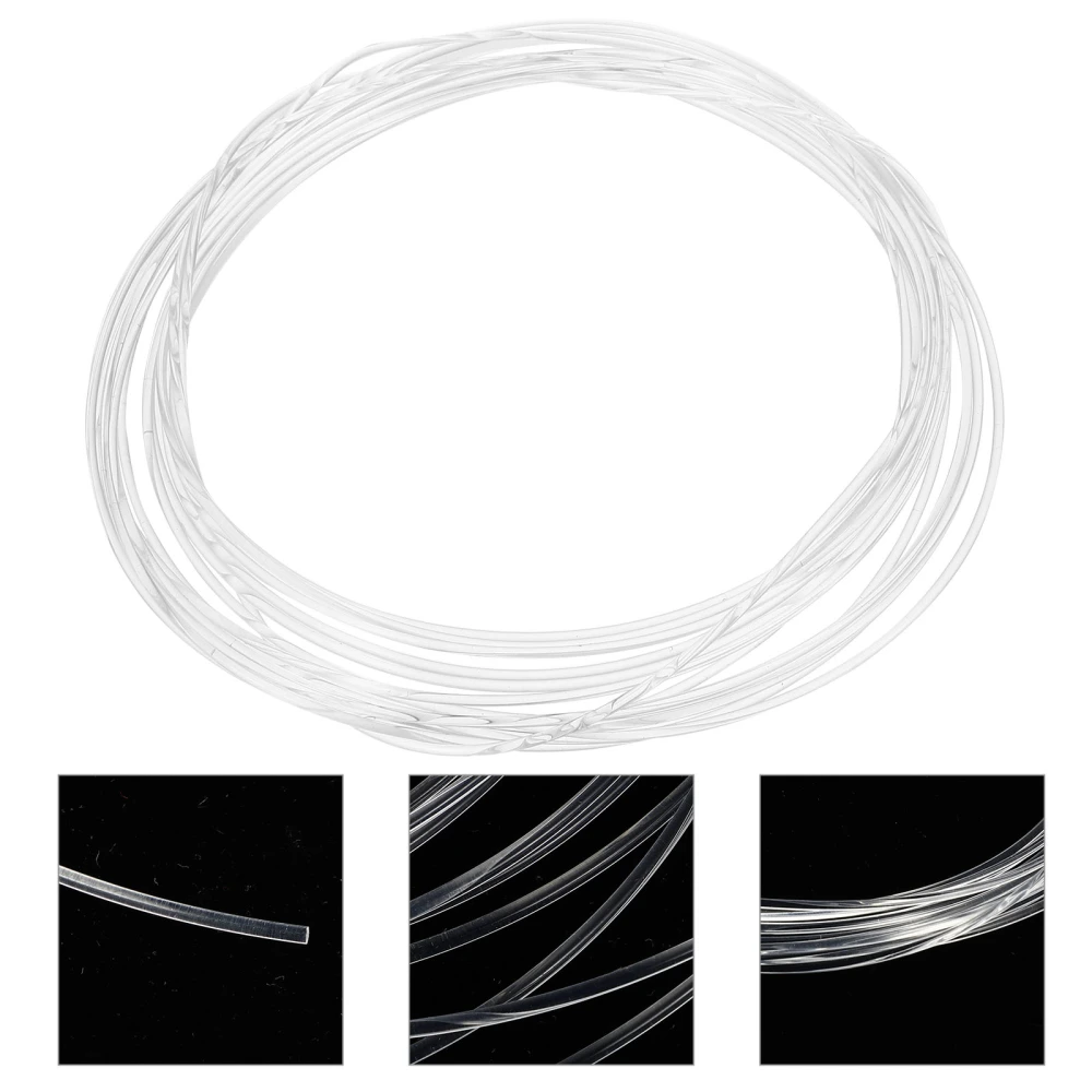 1pc 3m Optic Fiber Cable Optical Fiber Solid Transparent Light-emitting Fiber MMA Material (White 2.55mm)