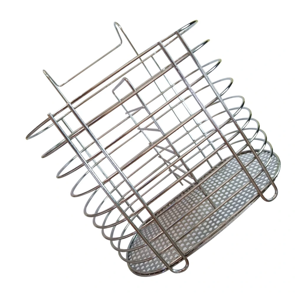 Stainless Steel Chopsticks Holder Drying Rack Hollow out Hanging Rack for Kitchen (Random Bottom Style)