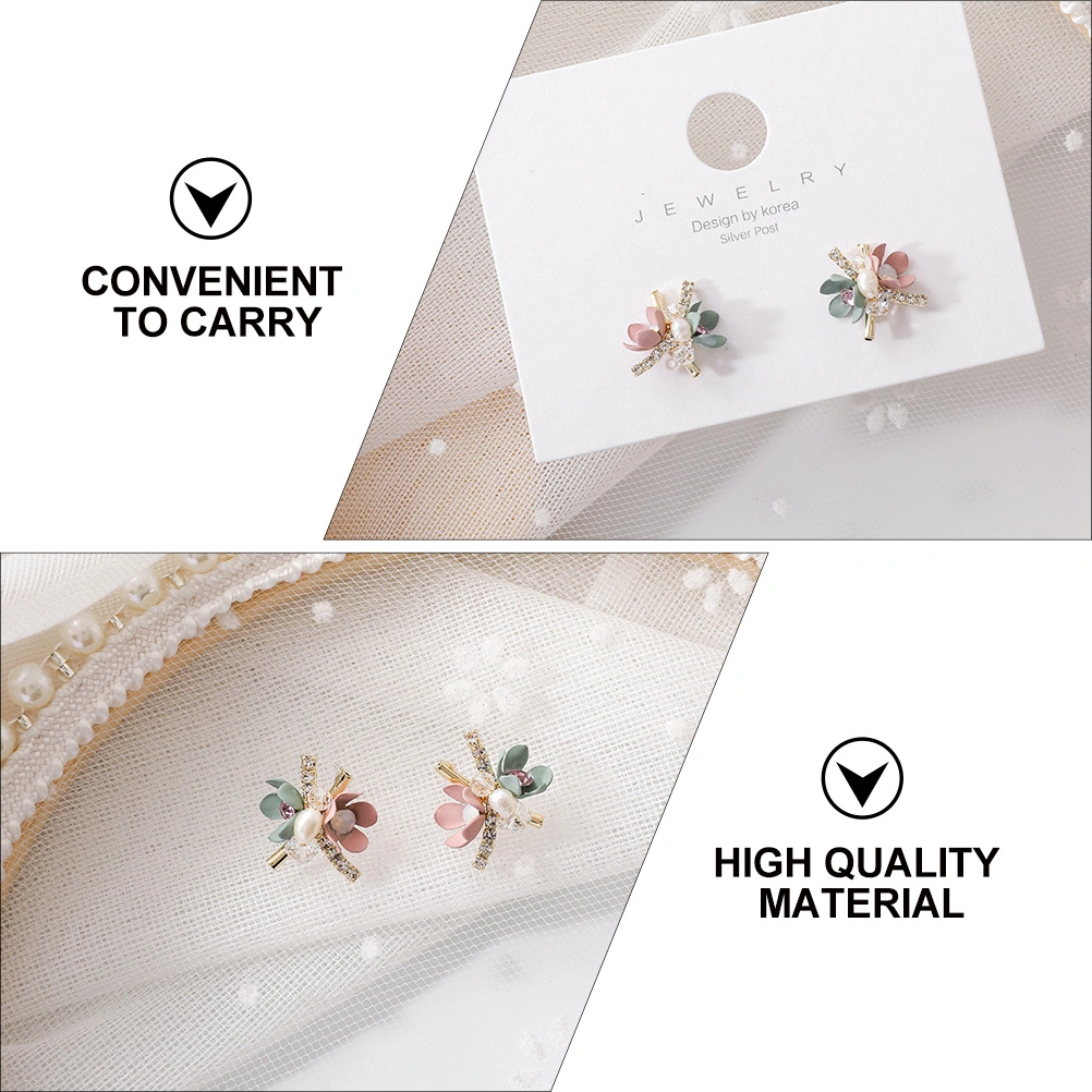 1 Pair of Alloy Earrings Elegant Girls Ear Studs Unique Ear Decor Accessories