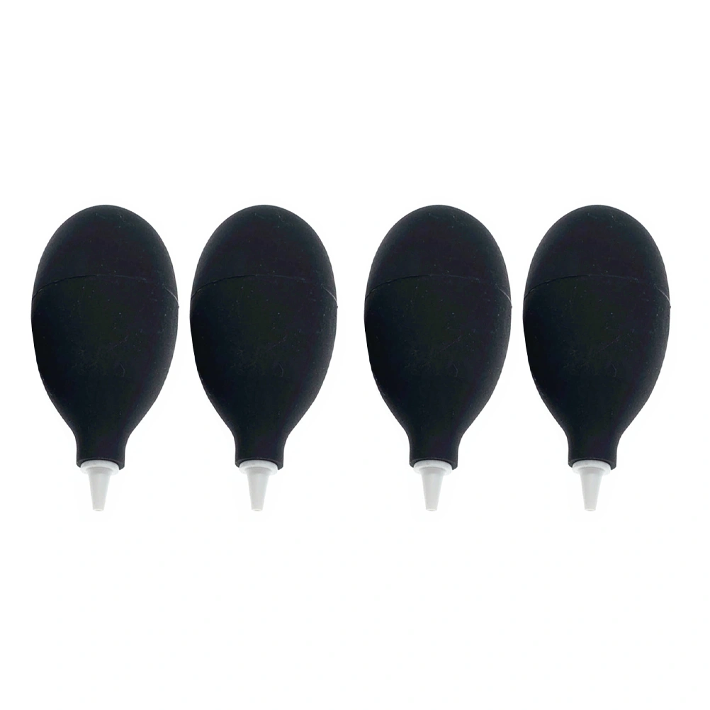 4pcs Camera Cleaning Blowing Ball Succulent Plant Dust Blower Squeeze Suction Bulb (Black)