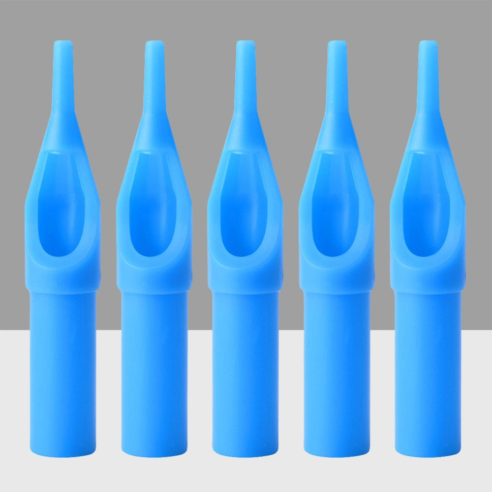 50pcs Simple Nozzle Tip Cover Disposable Professional Sterilization Needle Mouth Lightweight Nozzle Parts (Blue)