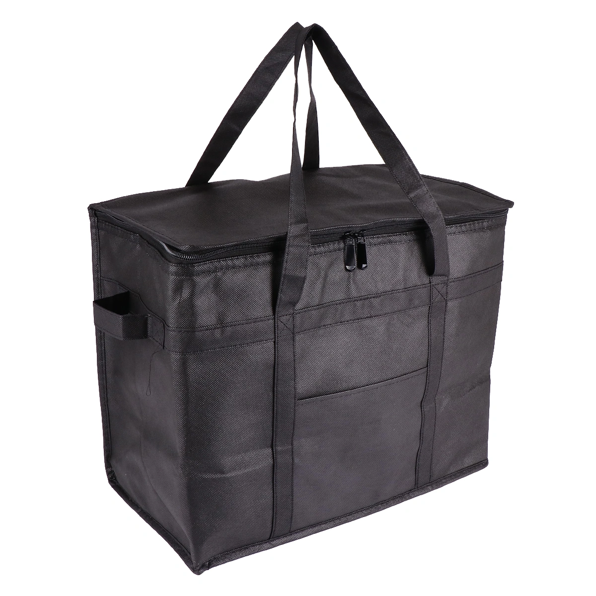 1Pc Breathable Picnic Bag Insulated Fresh-keeping Bento Bag for Picnic (Black)