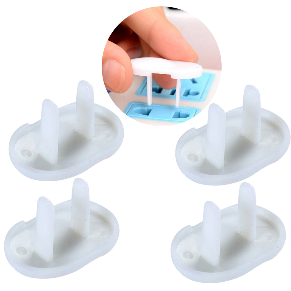 50pcs Child Safety Outlet Covers Electric Socket Cover Socket Protector (White)