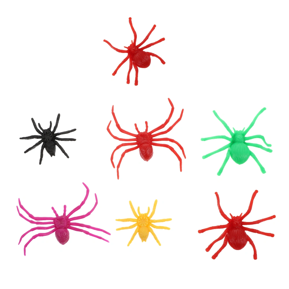 50Pcs Simulated Spider Toy Creative Spider Toy Halloween Prop Random Style