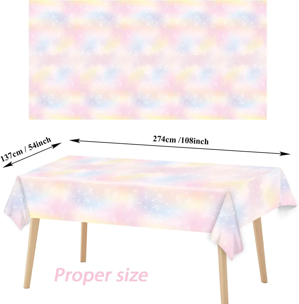 Decorative Gradient Color Tablecloth Rectangular Tablecloth Disposable Dining Table Cloth