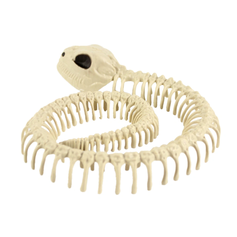 1pc Halloween Animal Scary Skeleton Props Happy Halloween Spooky Skull Animal Skeleton Frame (Snake)