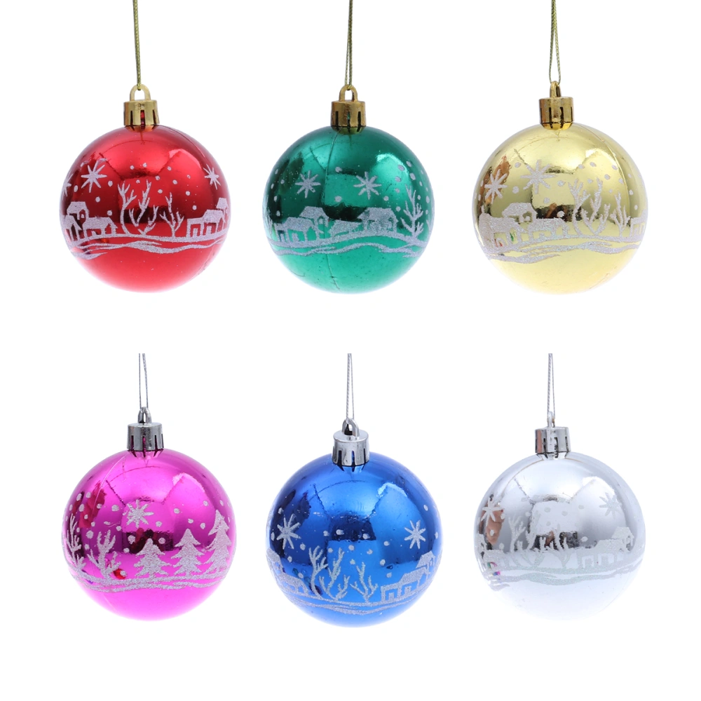 6pcs Star Snowman Xmas Hanging Ornaments Decoration Christmas Tree Decor Store Hotel Showcase Pendant Decorations Festival Party Favors