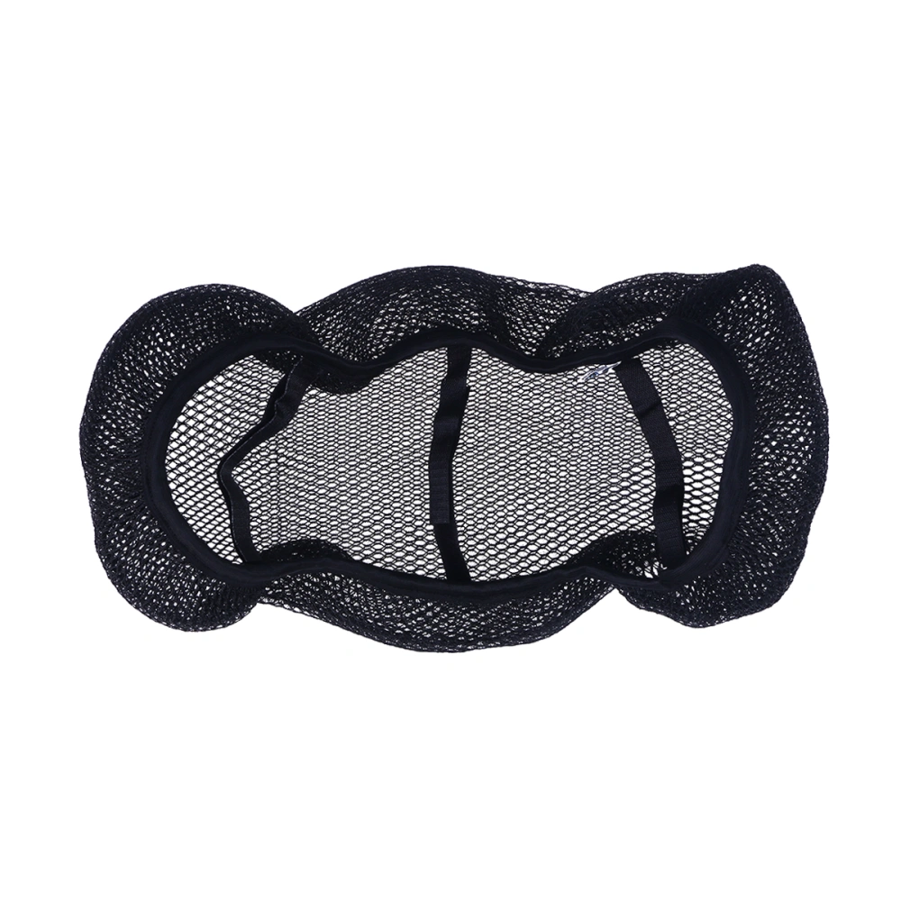 Universal Mesh Seat Cover Breathable Blanket Pad Protectors for Motorcycle Electric Bike - Size L (Black)