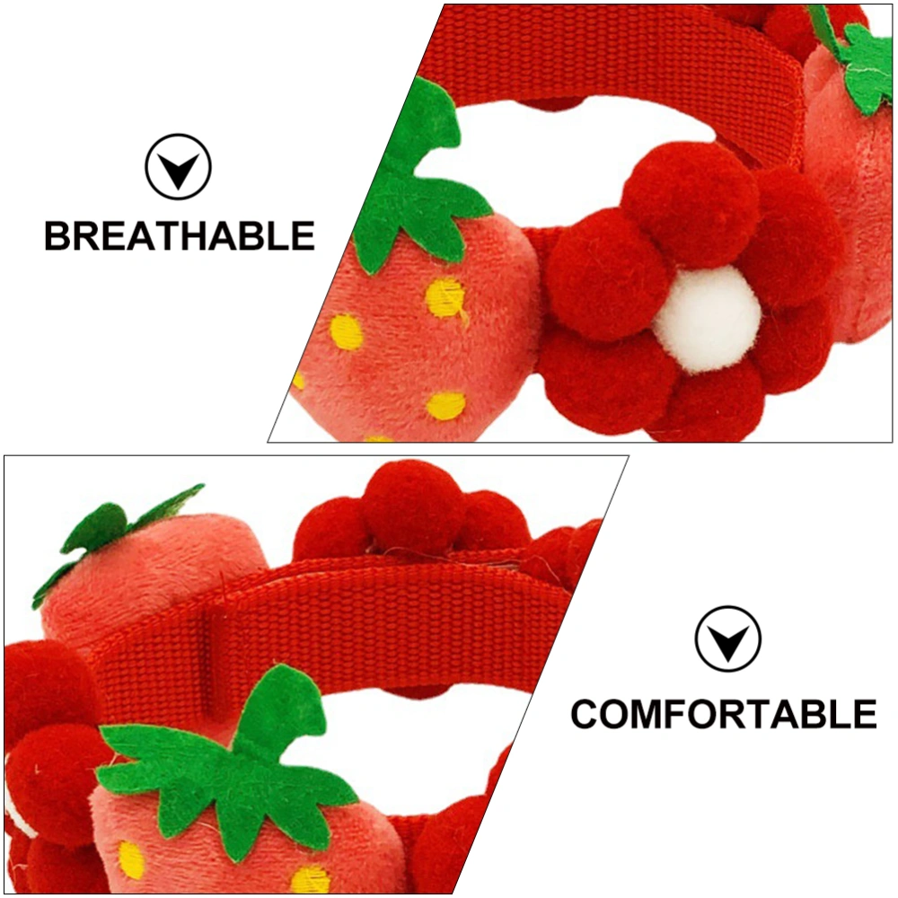 Dog Collar with Flower Strawberry Dog Collar Adjustable Dog Collar for Puppy