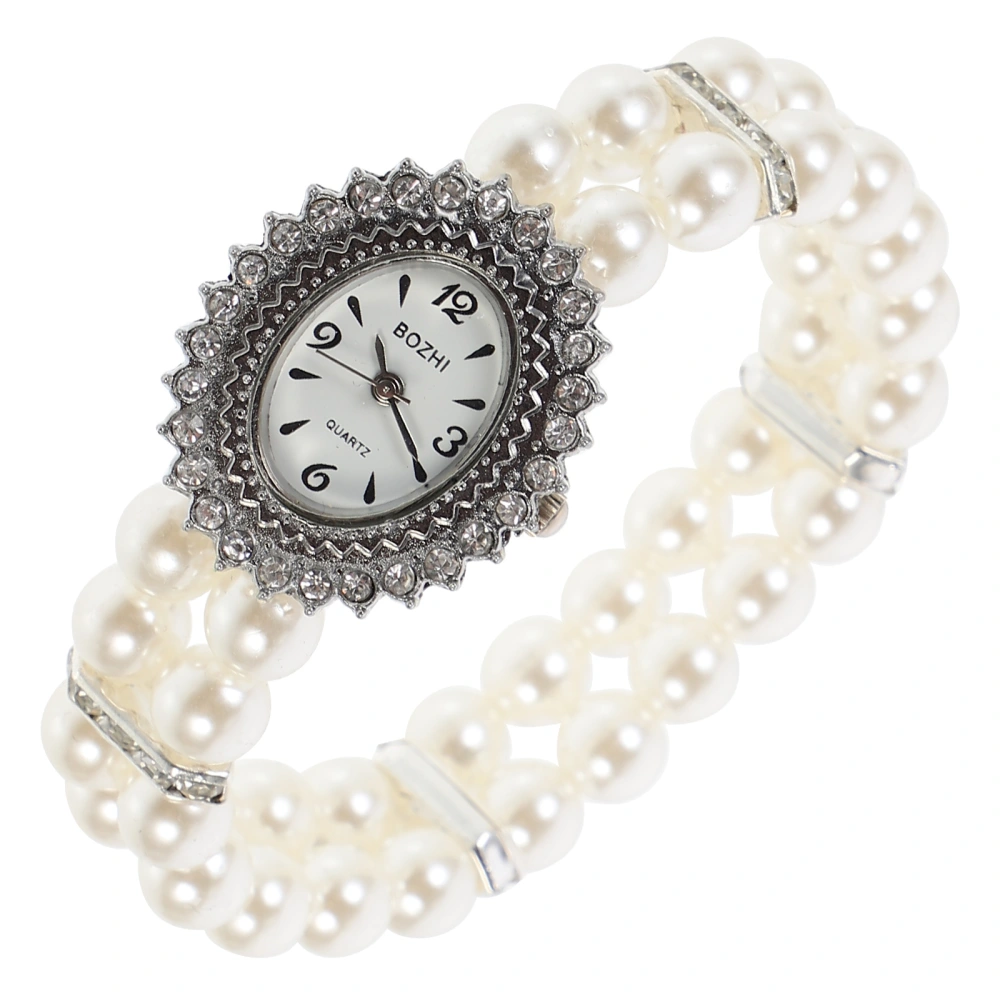 1 Pc Female Watch Pearl Design Wristwatch Elegant Casual Watch Students Watch