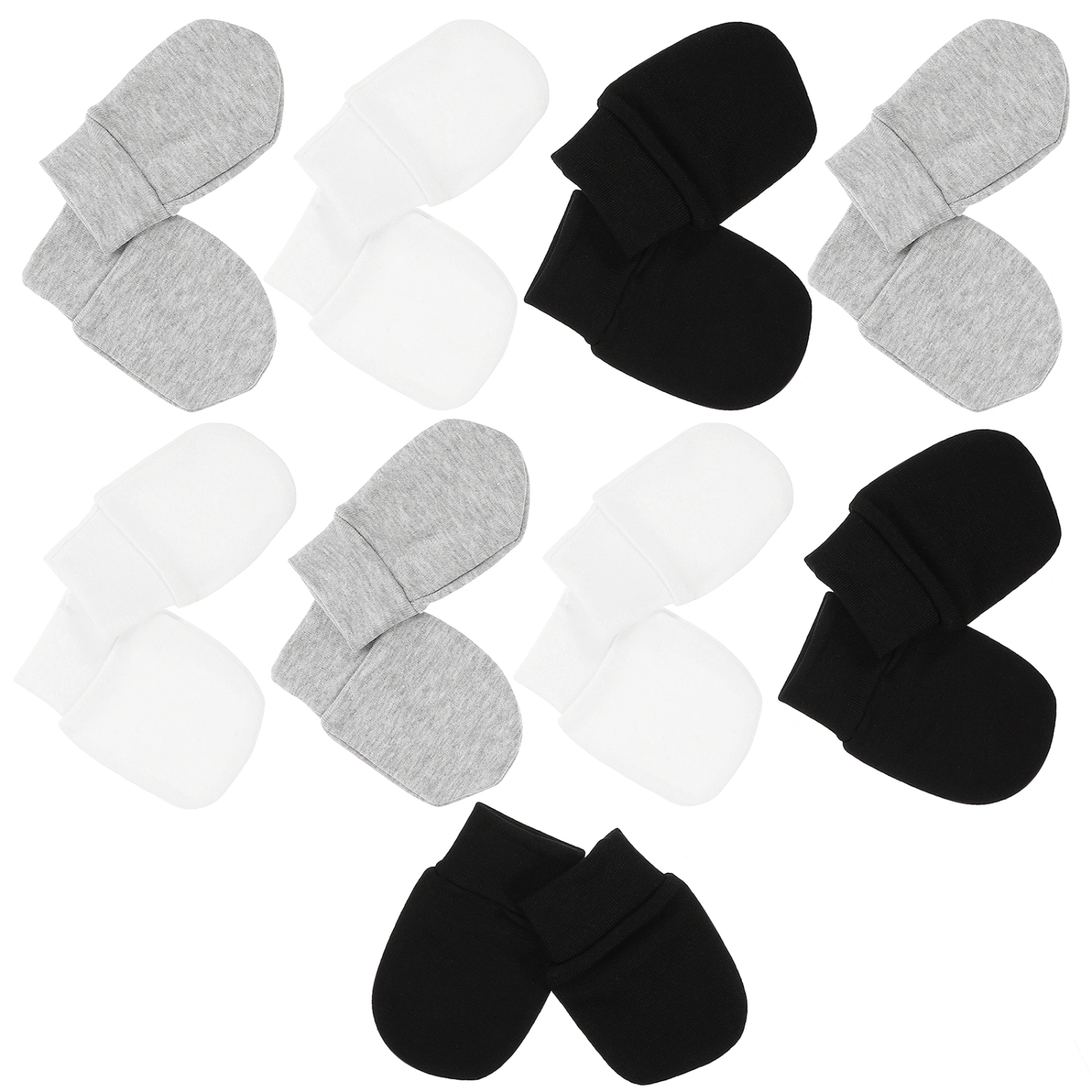 9 Pairs of Baby Anti-scratch Mittens Comfortable No Scratch Mittens Cotton Infant Mittens