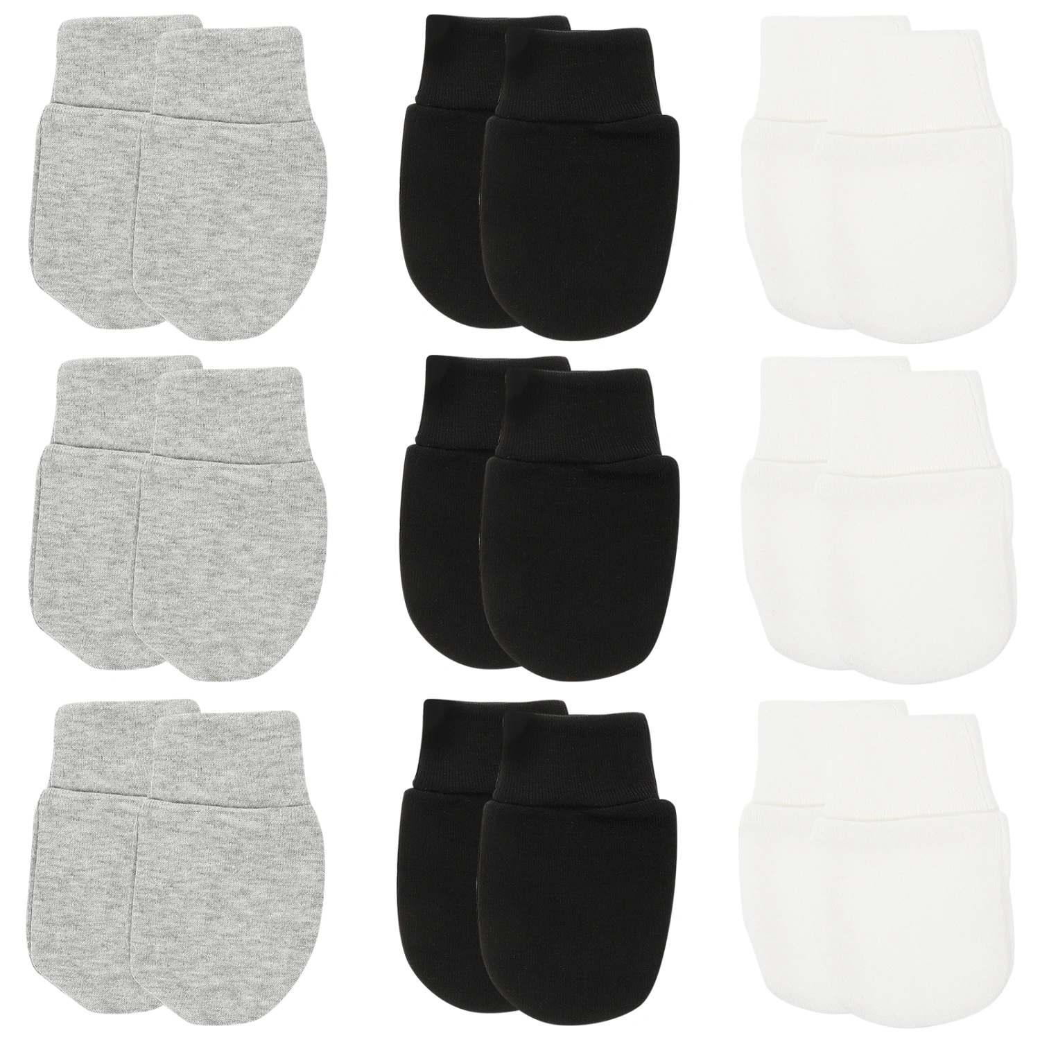 9 Pairs of Baby Anti-scratch Mittens Comfortable No Scratch Mittens Cotton Infant Mittens