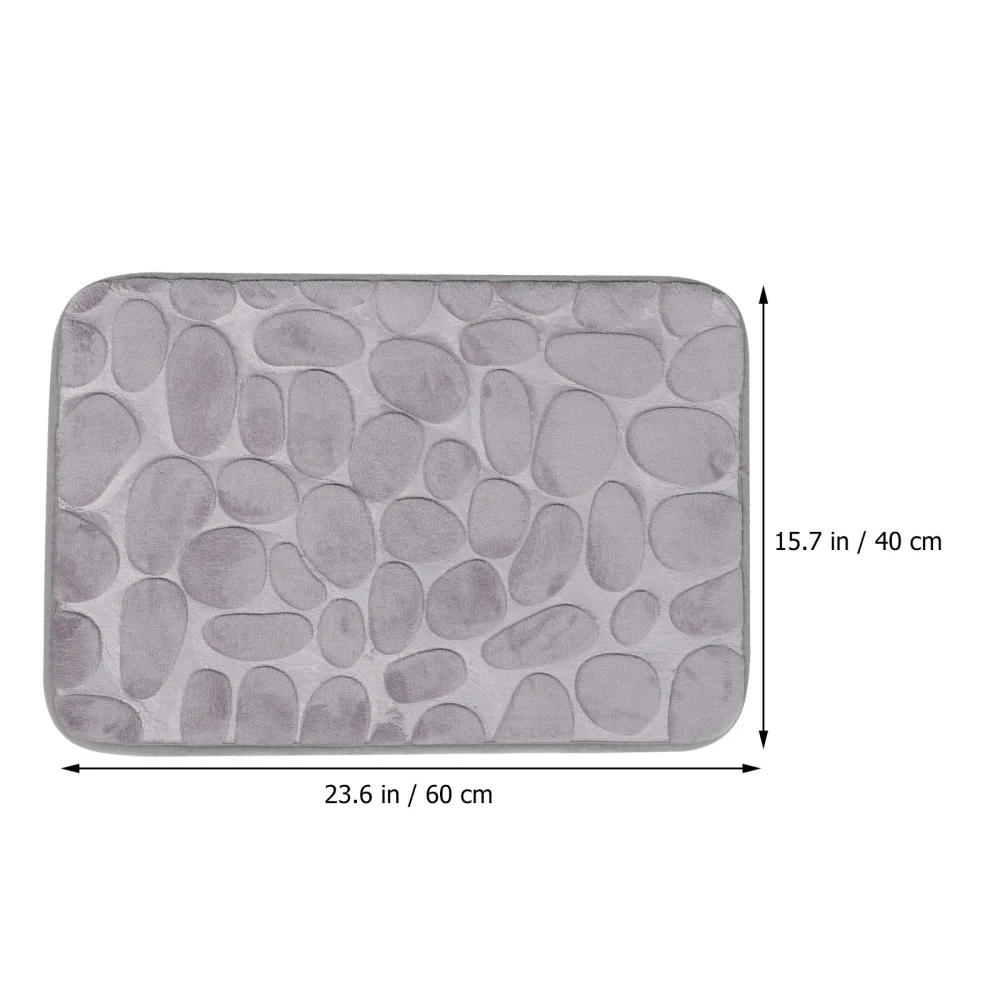 1Pc Pebble Design Anti-slip Cushion Household Bathroom Comfortable Floor Mat