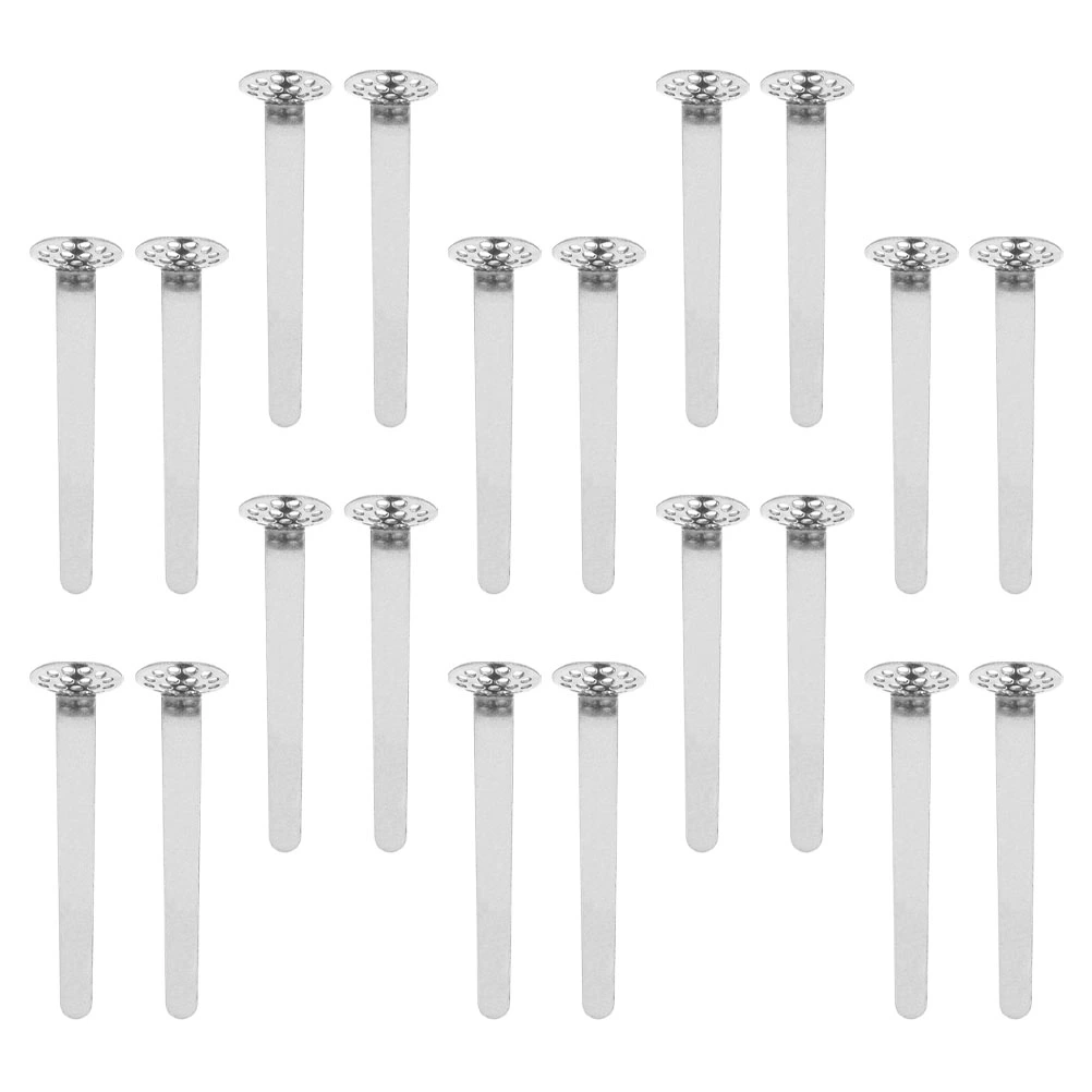 20Pcs Metal Tobacco Pipe Filter Handled Pipe Filtering Screens (Silver)