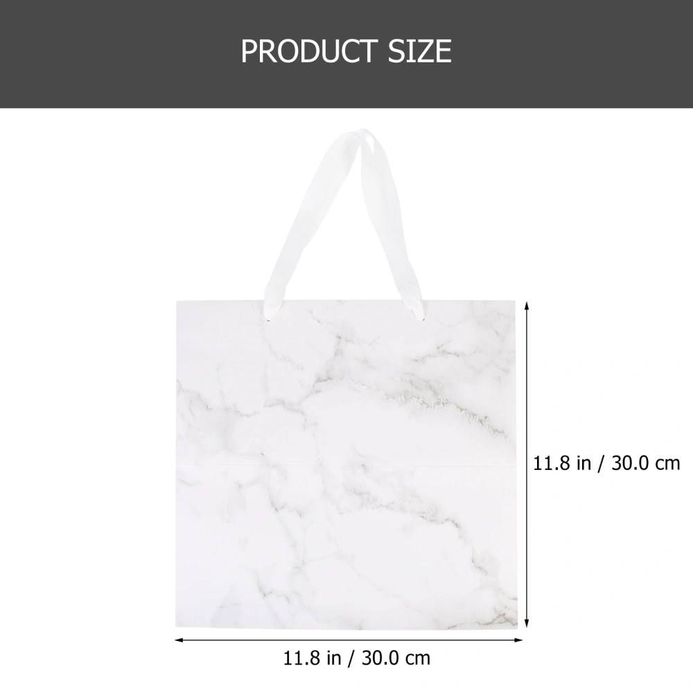 6Pcs Marble Pattern Gift Bag Decorative Cake Carrying Bag Flower Packing Tote Bag Gift Bag